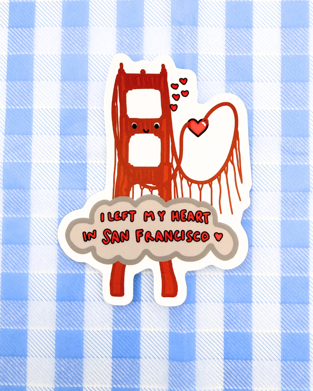 Vinyl Sticker - Golden Gate Girl - I left my heart in San Francisco