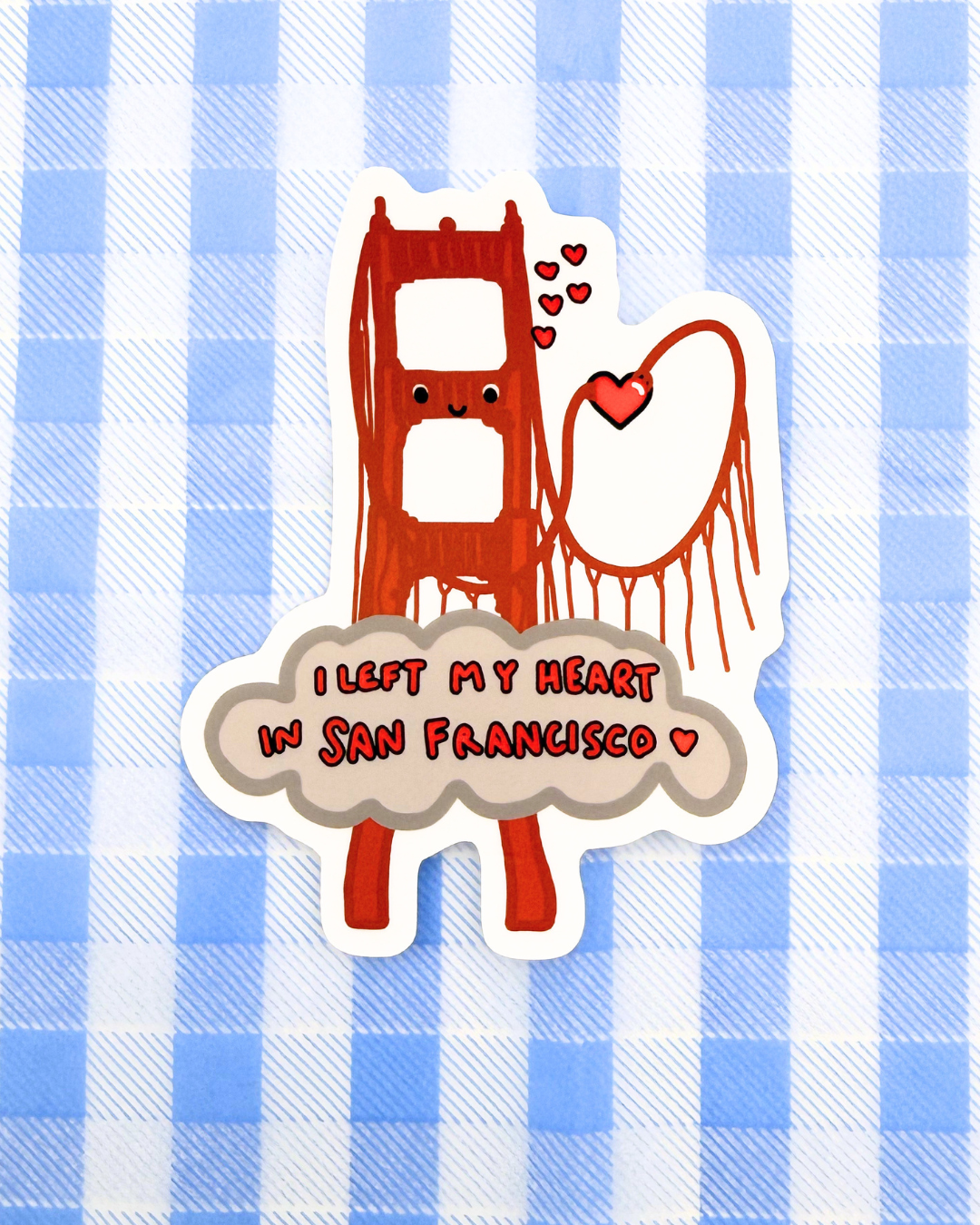 Vinyl Sticker - Golden Gate Girl - I left my heart in San Francisco