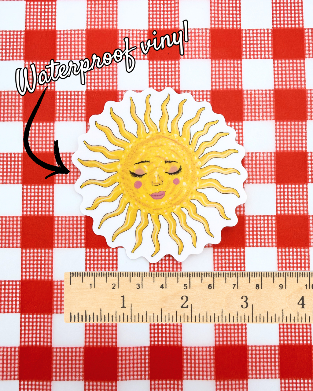 Vinyl Sticker - Sunshine Girl - Sun with Face