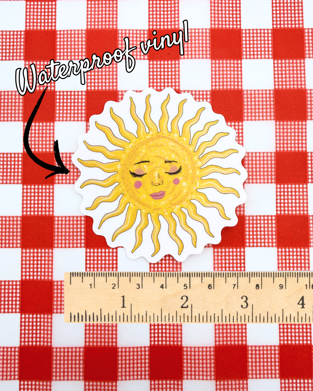 Vinyl Sticker - Sunshine Girl - Sun with Face