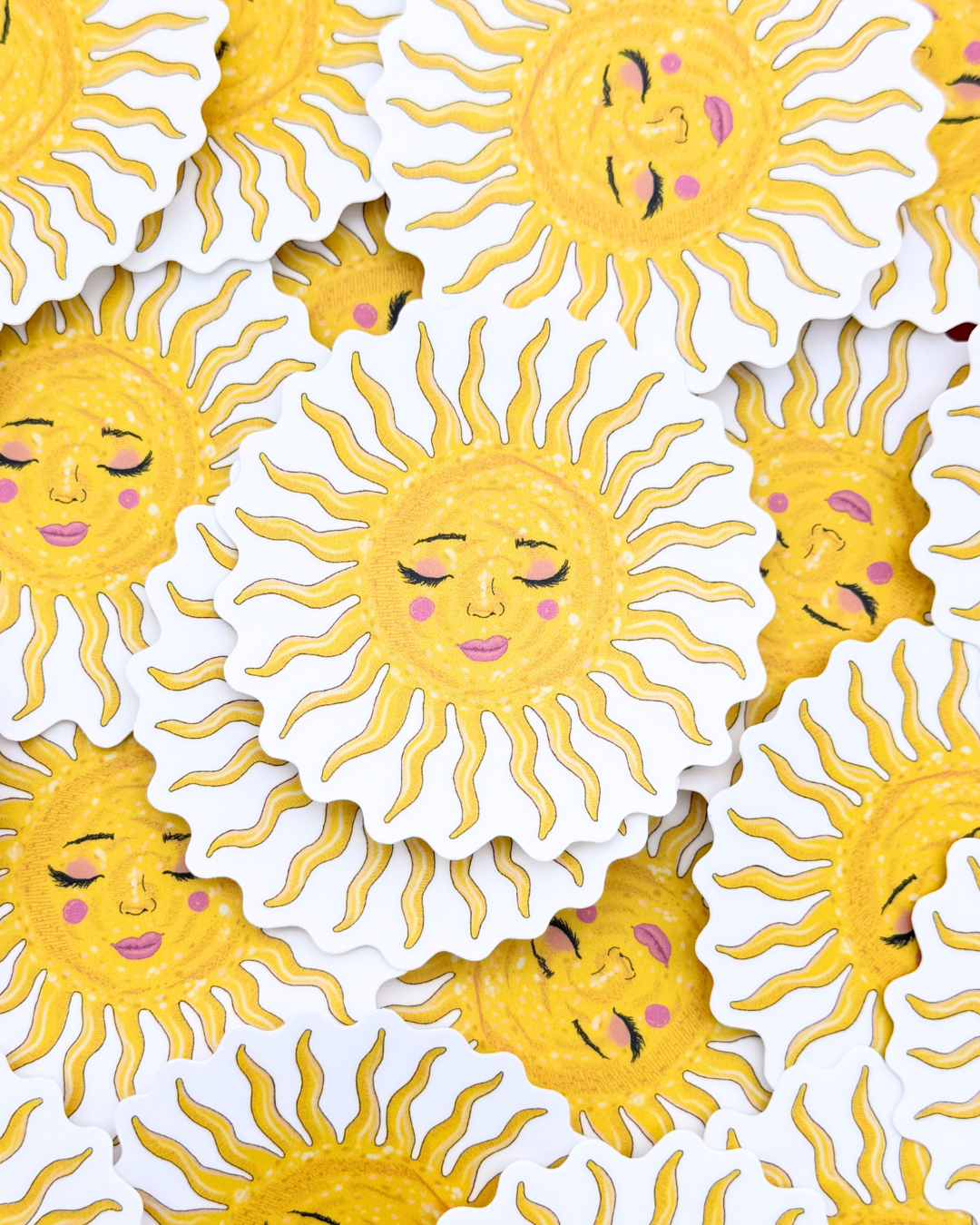 Vinyl Sticker - Sunshine Girl - Sun with Face