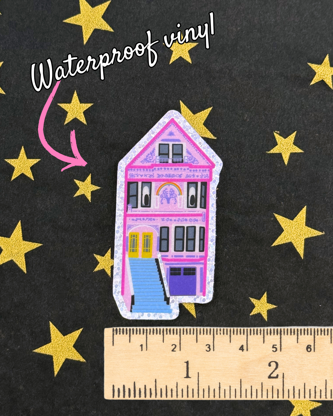 Vinyl Sticker - San Francisco Friends - The Pink Lady - Victorian House