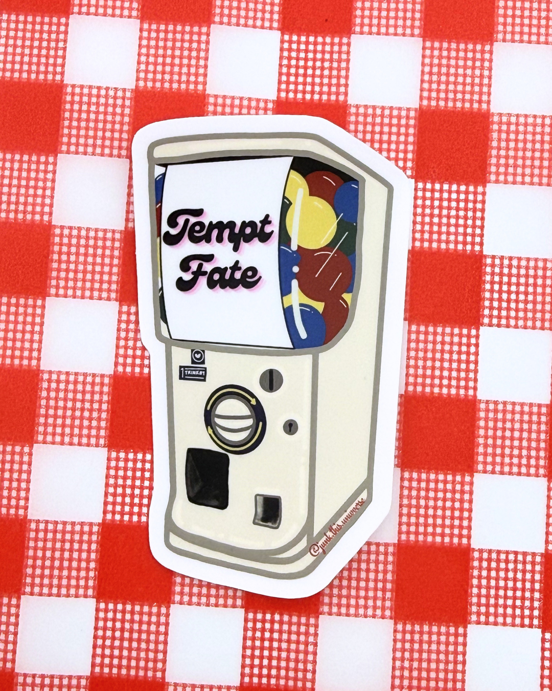 Vinyl Sticker - Tempt Fate Capsule Toy Machine