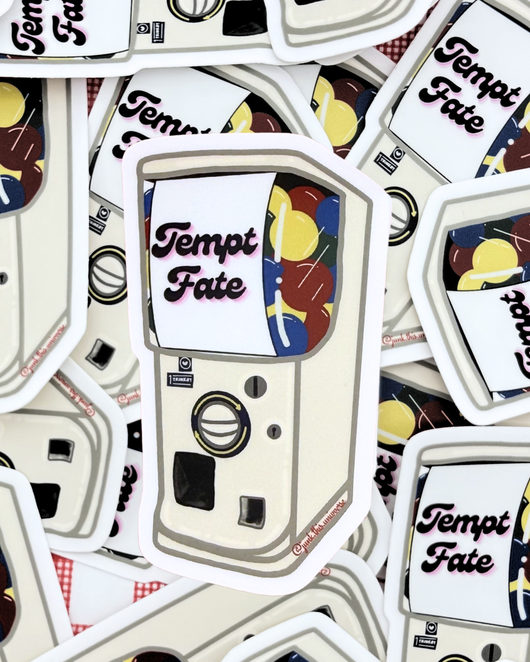 Vinyl Sticker - Tempt Fate Capsule Toy Machine