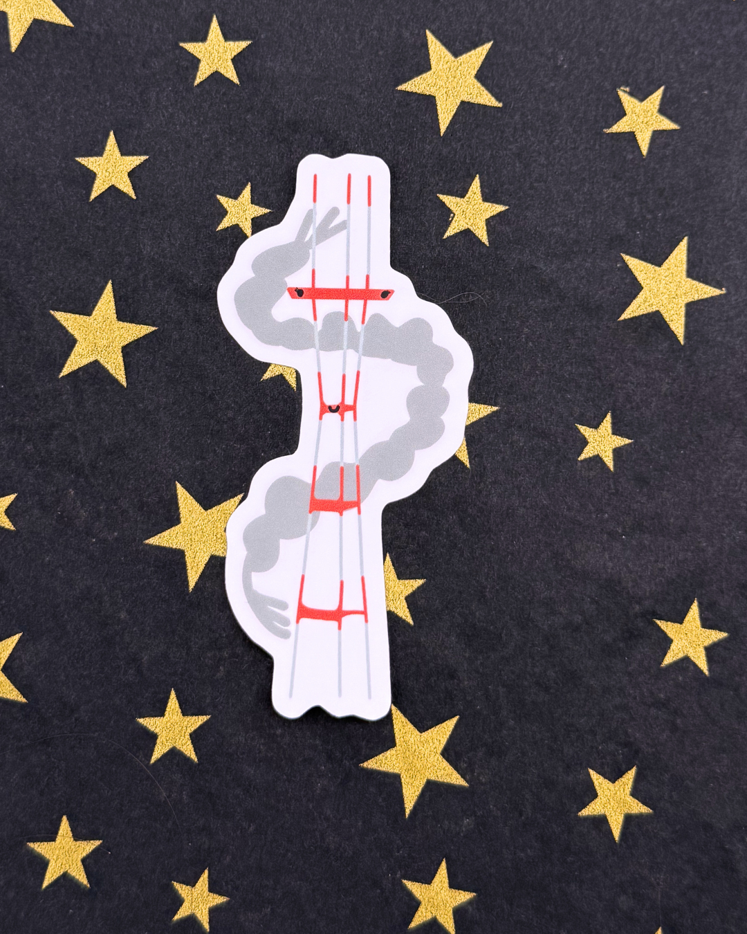 Vinyl Sticker - San Francisco Friends - Foggy Sutro Tower Friend