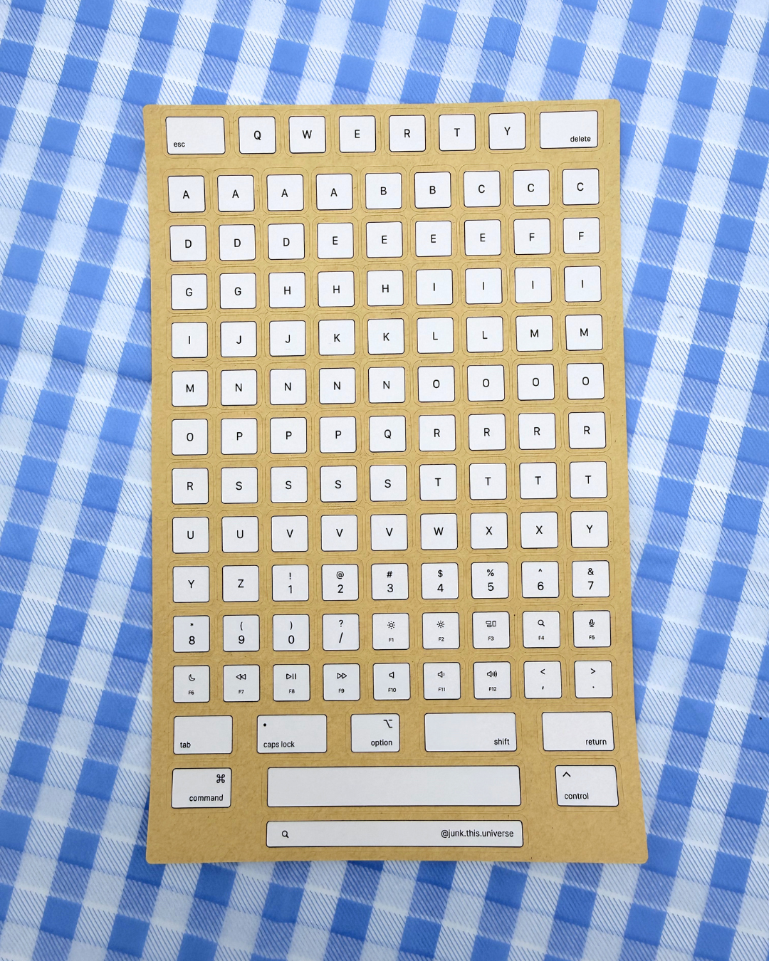 Sticker Sheet - QWERTY Alphabet - Keyboard Alphabet Stickers