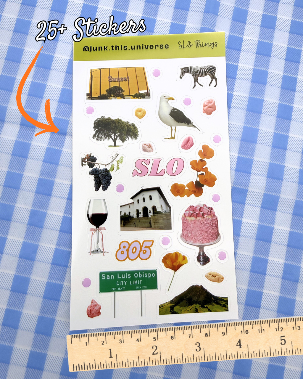 Sticker Sheet - SLO Things - San Luis Obispo, California Local Landmarks