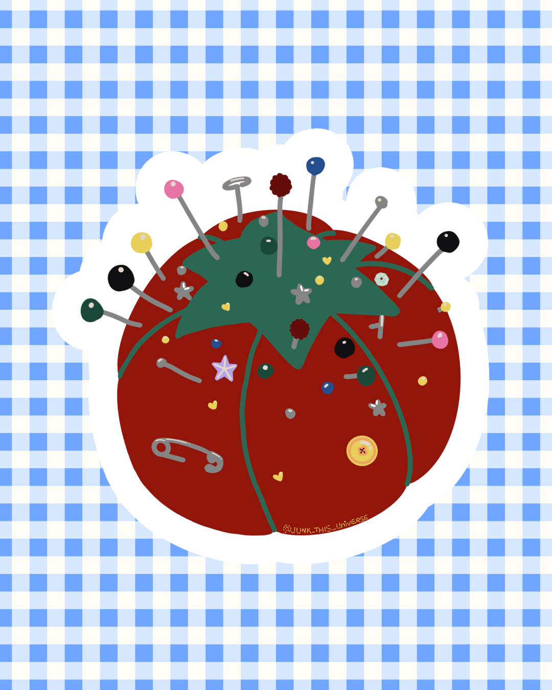 Vinyl Sticker - Tomato Pin Cushion