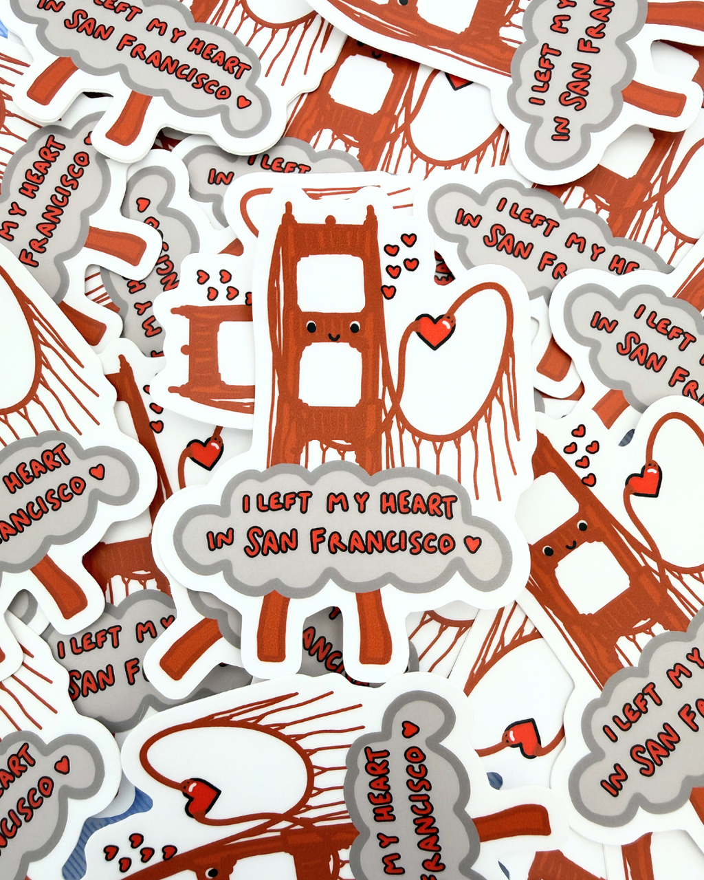 Vinyl Sticker - Golden Gate Girl - I left my heart in San Francisco