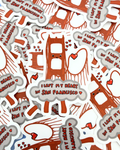 Vinyl Sticker - Golden Gate Girl - I left my heart in San Francisco
