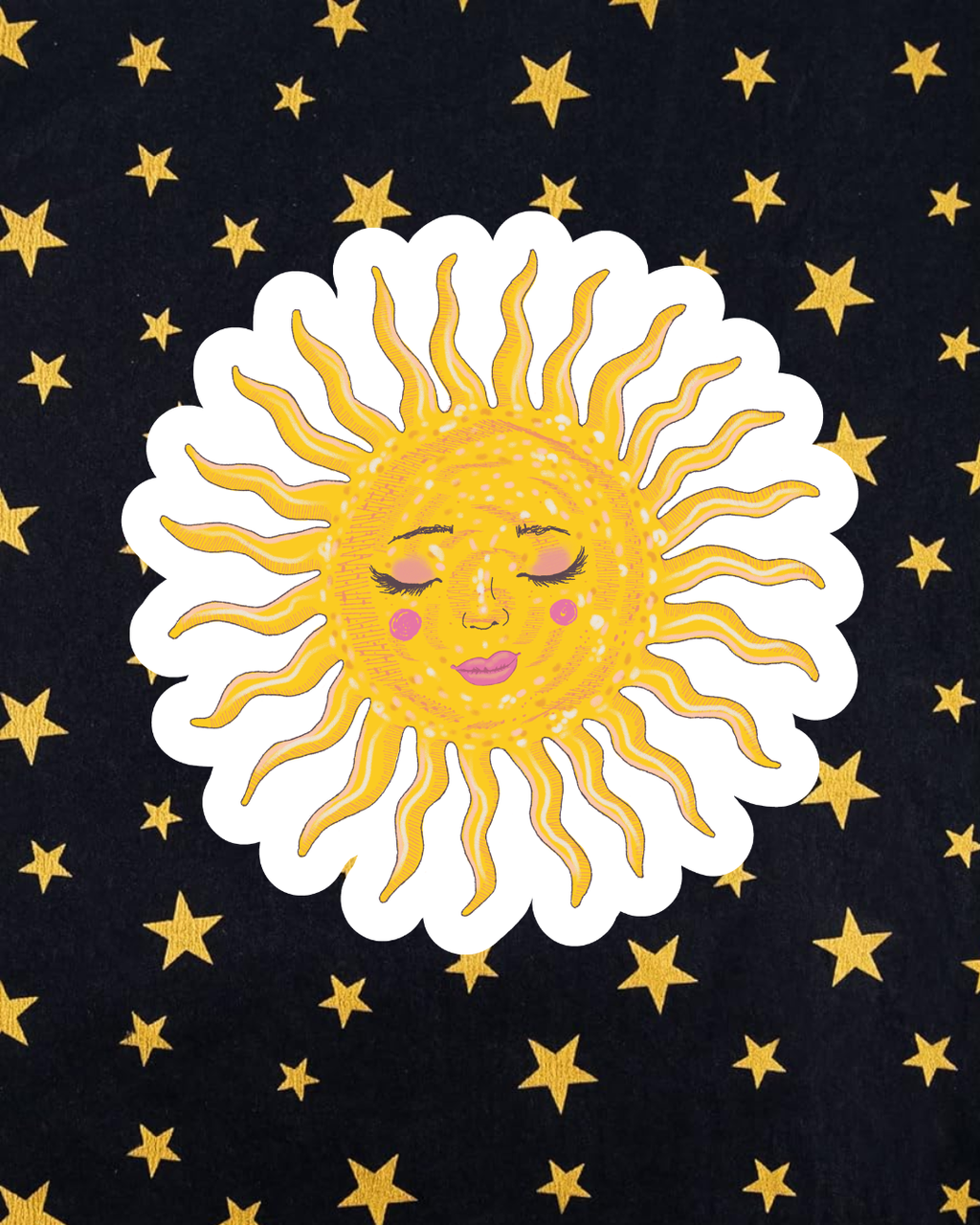 Vinyl Sticker - Sunshine Girl - Sun with Face