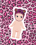 Vinyl Sticker - Rainbow Leopard Trinket Angel Baby