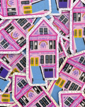 Vinyl Sticker - San Francisco Friends - The Pink Lady - Victorian House