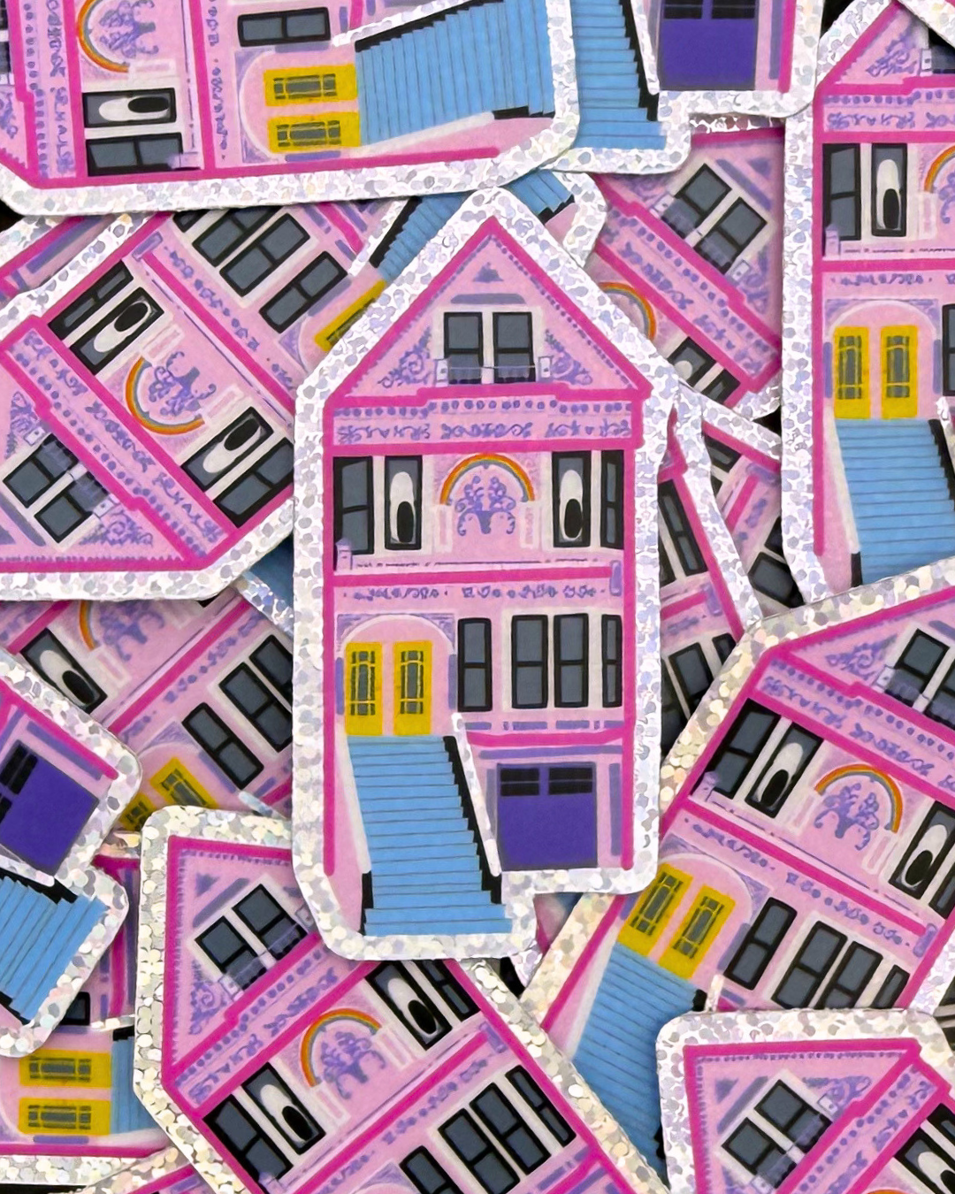 Vinyl Sticker - San Francisco Friends - The Pink Lady - Victorian House