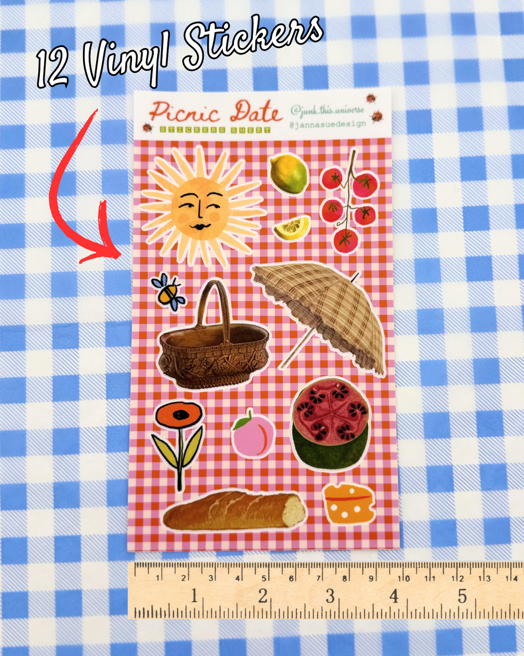Vinyl Sticker Sheet - Picnic Date