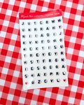 Sticker Sheet - Alphabet Beads