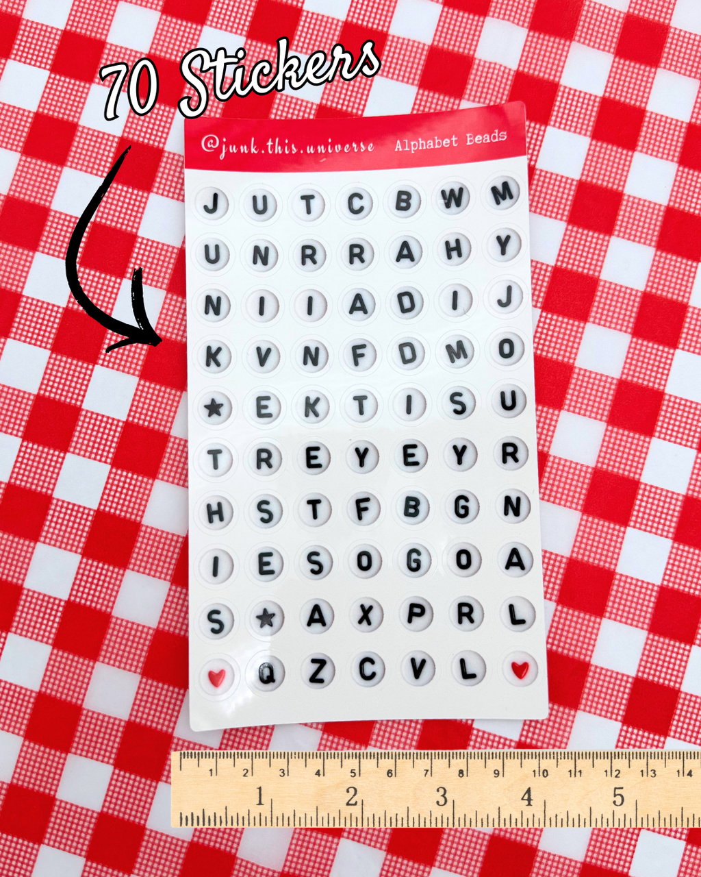 Sticker Sheet - Alphabet Beads