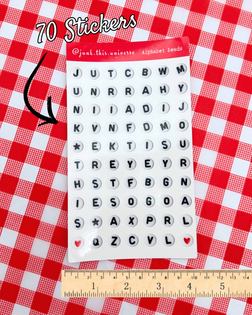 Sticker Sheet - Alphabet Beads