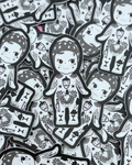 Vinyl Sticker - Cute but Tough Trinket Angel Baby