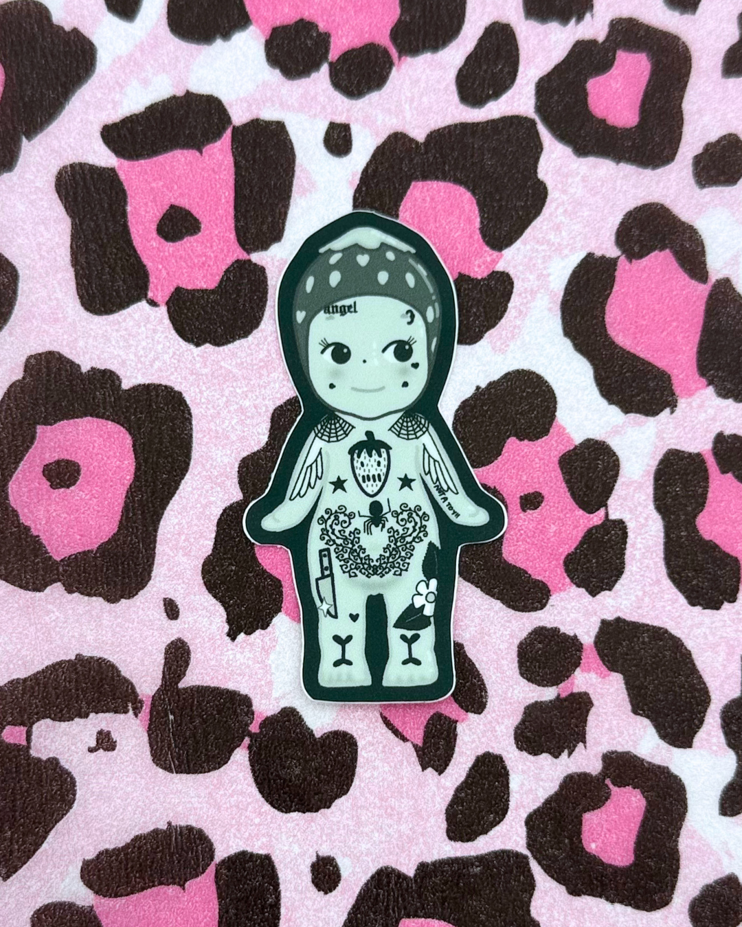 Vinyl Sticker - Cute but Tough Trinket Angel Baby