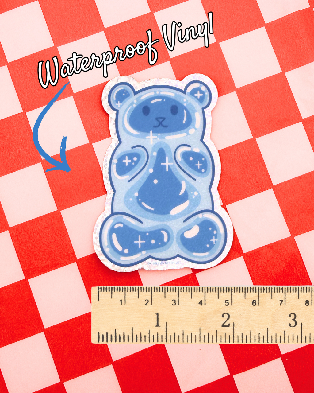 Vinyl Sticker - Gummi Bear Blue Raspberry