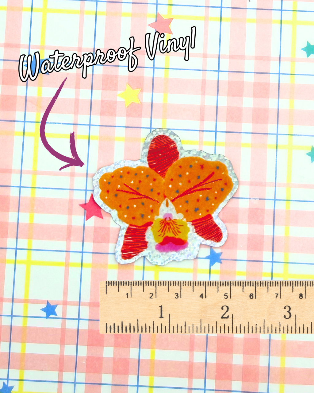 Vinyl Sticker - Whimsical Orchid