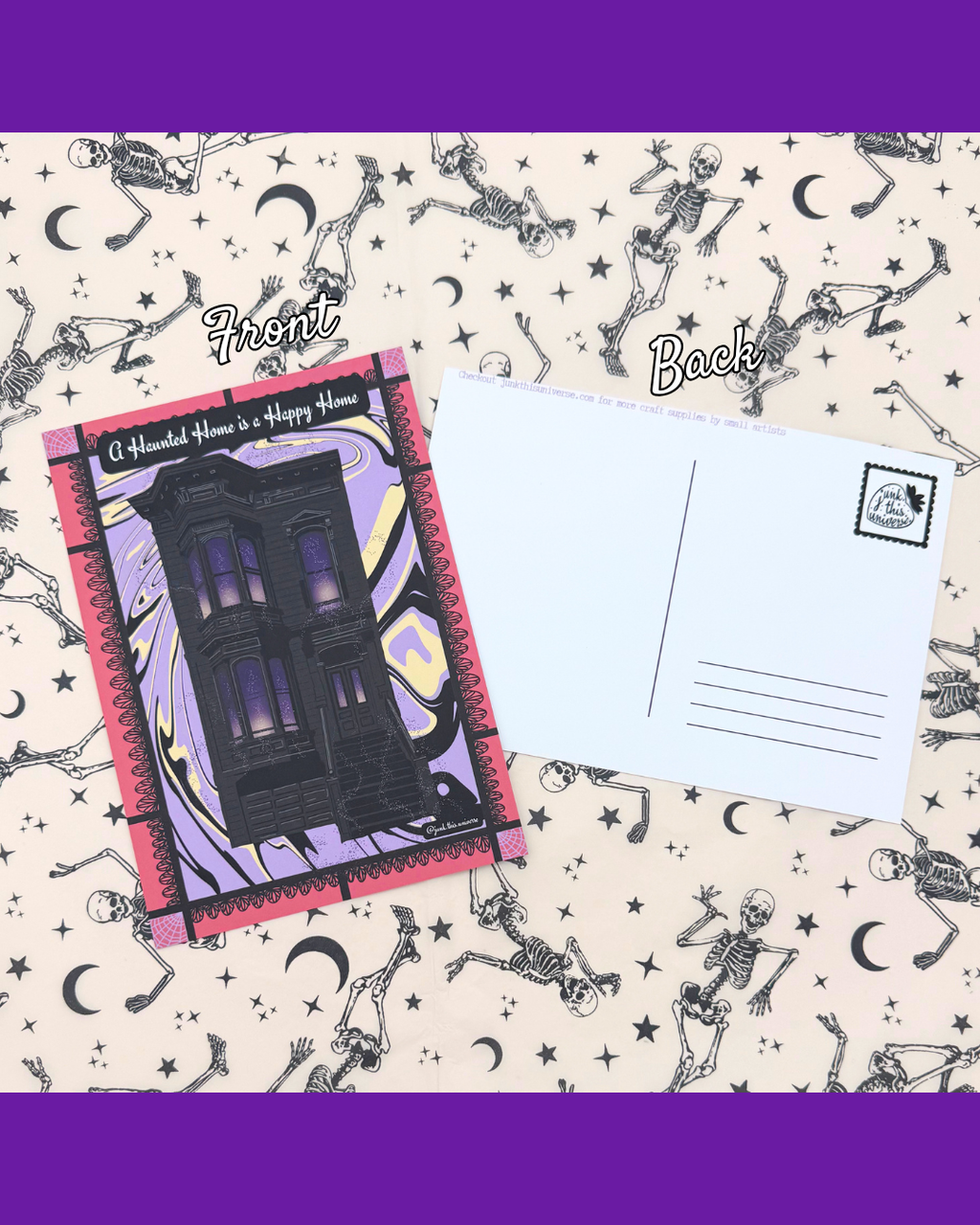 5x7 Print / Postcard - A Haunted Home is a Happy Home - The Black Victorian