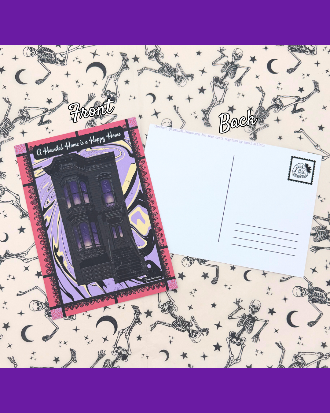 5x7 Print / Postcard - A Haunted Home is a Happy Home - The Black Victorian