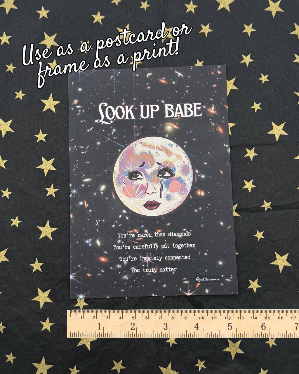 5x7 Print / Postcard - Look Up Babe Affirmations