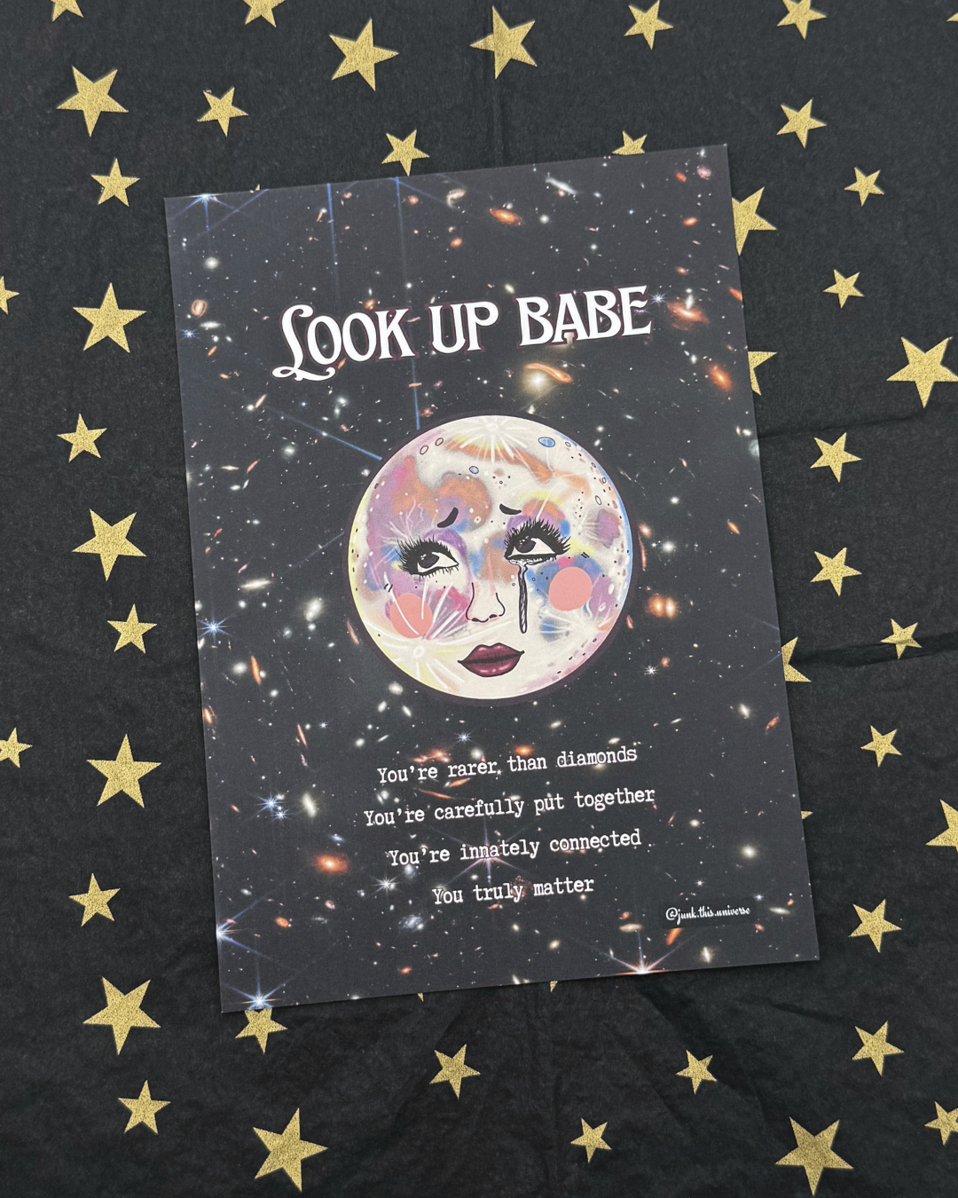 5x7 Print / Postcard - Look Up Babe Affirmations