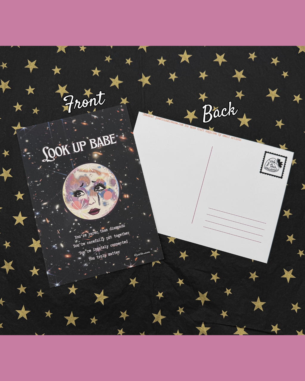 5x7 Print / Postcard - Look Up Babe Affirmations