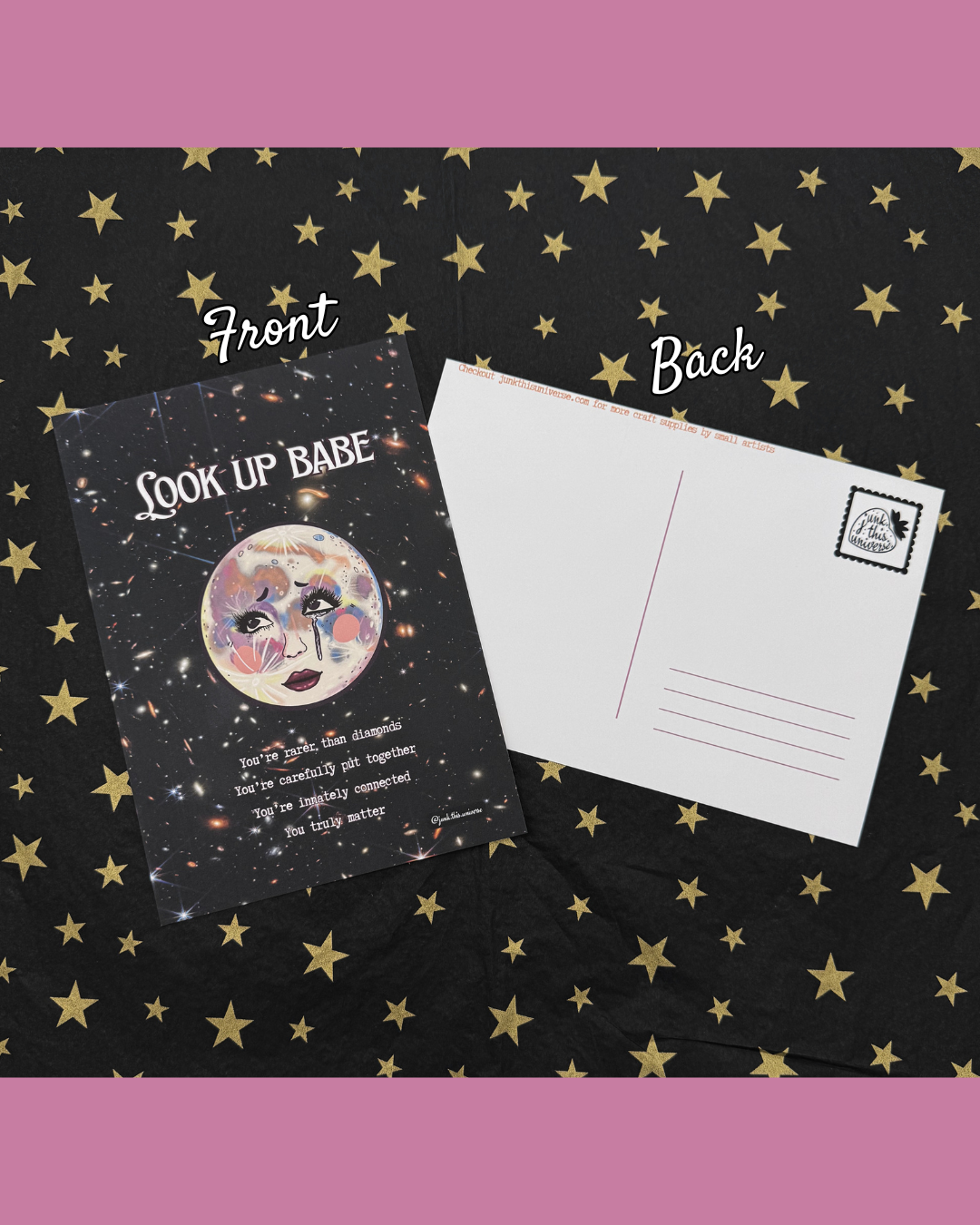 5x7 Print / Postcard - Look Up Babe Affirmations