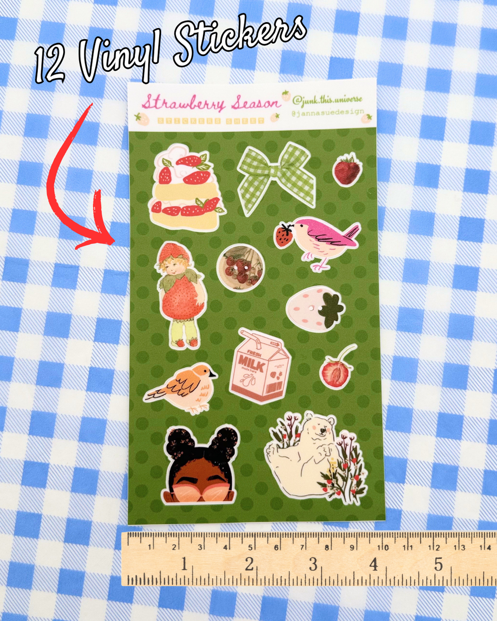 Vinyl Sticker Sheet - Strawberry Season