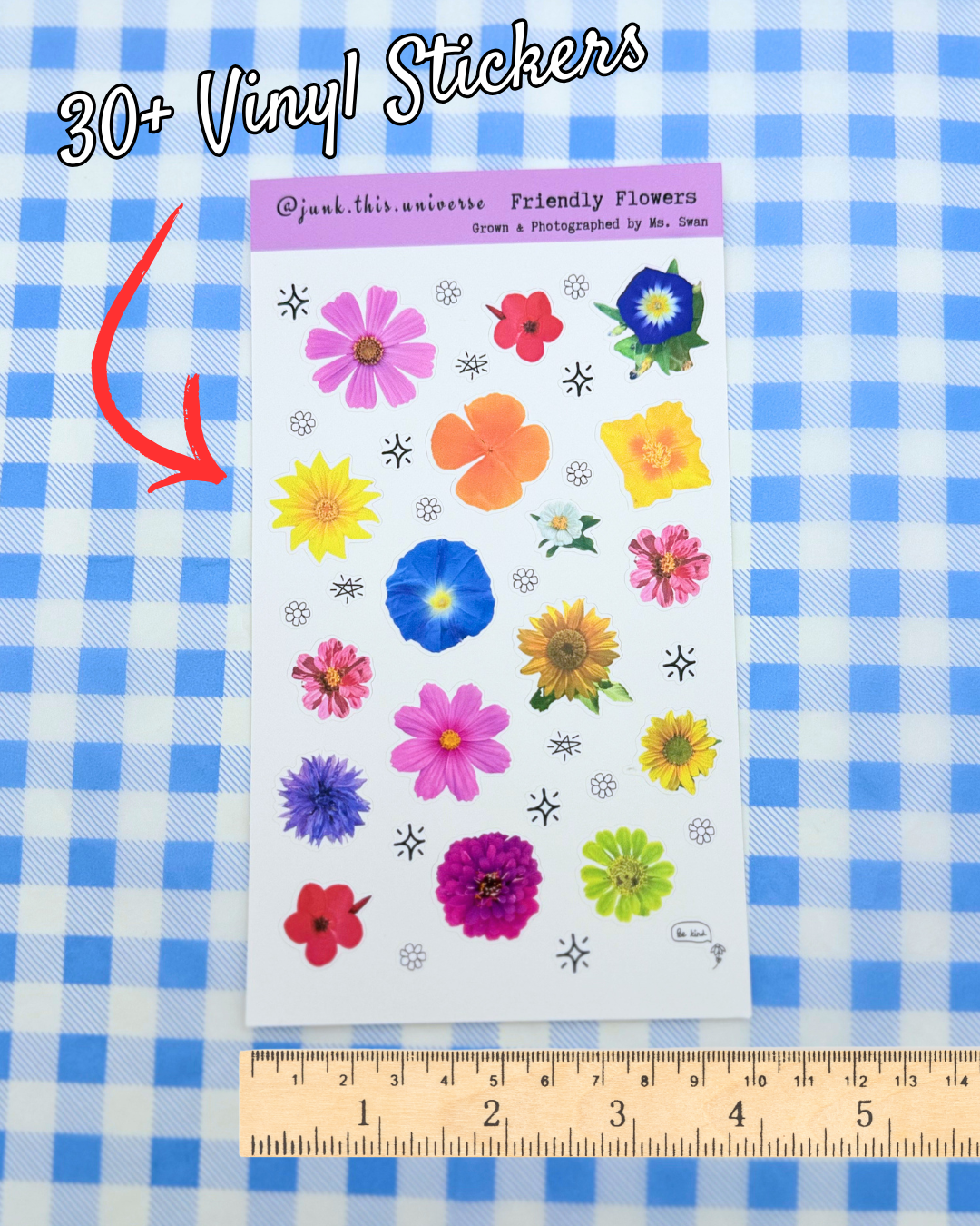 Sticker Sheet - Friendly Flowers