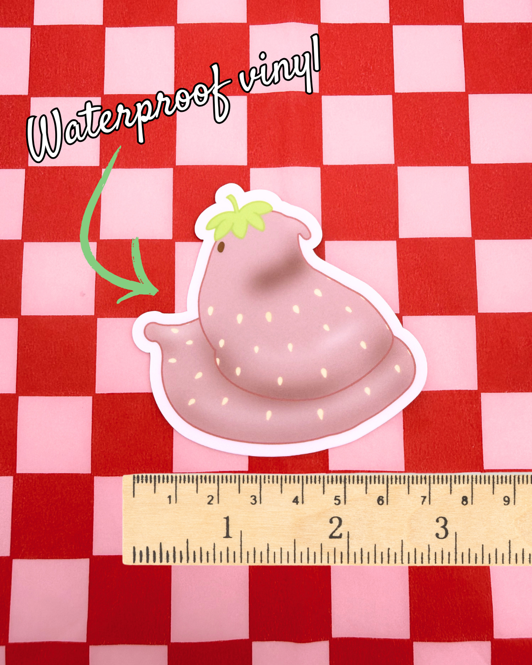 Vinyl Sticker - Strawberry Marshmallow Bird
