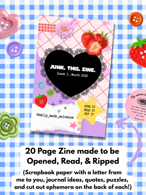 Junk.this.zine Issue 1 - March 2026 - Buttons & Flowers